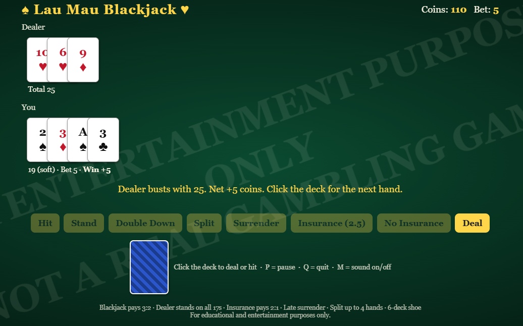 Lau Mau Blackjack